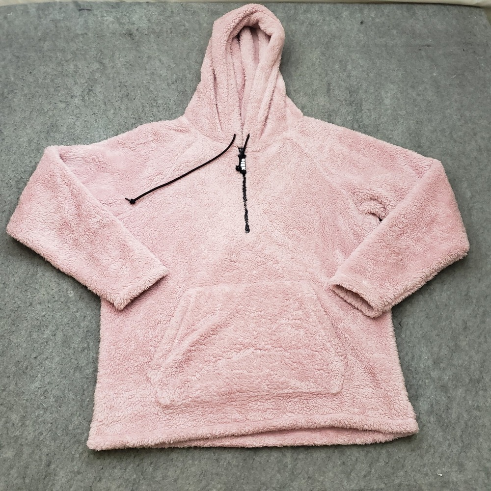 Victorias Secret Sweater Womens Medium Pink Outdoor Zip Fleece Sweatshirt Ladies